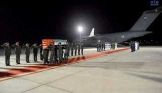 المراسم العسكرية الخاصة باستقبال جثمان الشهيد