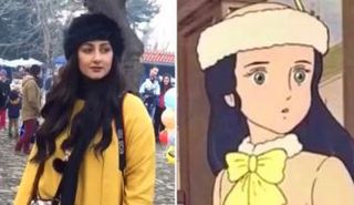 هيفاء حسين وشخصية سالي في المسلسل الكارتوني