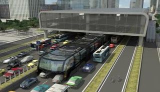 نموذج الحافلة الطائرة الذي قدمته الصين