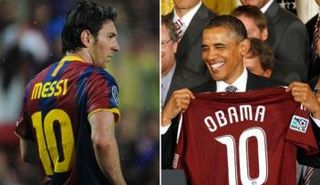 أوباما وميسي 