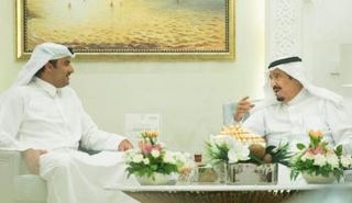 خادم الحرمين وأمير قطر 