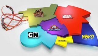 خريطة مبسّطة لتقسيم المدينة الترفيهية