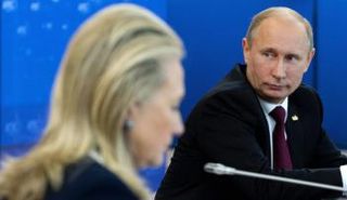 بوتين مع هيلاري كلينتون