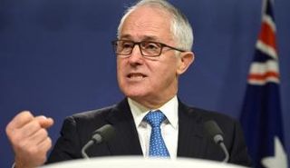 رئيس الوزراء الاسترالي مالكوم ترنبول يتحدث في سيدني