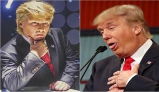 جوني ديب في لقطة من الفيلم والمرشح الرئاسي الأمريكي دونالد ترامب