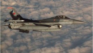 إحدى المقاتلات التركية التي تستخدم في الهجوم على حزب العمال الكردستاني