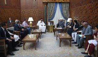 شيخ الأزهر يجتمع بوفد الجالية الليبية