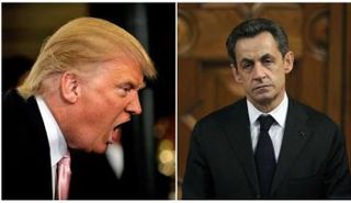 الرئيس الفرنسي السابق نيكولا ساركوزي  والمرشح الجمهوري ترامب 
