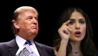 سلمى حايك و دونالد ترامب