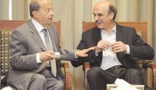 سمير جعجع وميشيل عون 