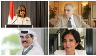 المصرية مشيرة خطاب/ القطري حمد الكواري/ اللبناني فيرا خوري/ اللبناني غسان سلامة