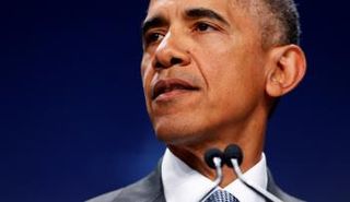 أوباما خلال المؤتمر الصحفي في ختام قمة وارسو (رويترز)