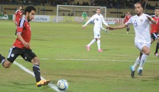 من مباراة الأردن ومصر