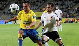 من مباراة لاس بالماس وفالنسيا 