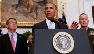 أوباما خلال المؤتمر الصحفي في البيت الأبيض اليوم (رويترز)