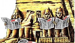 كاريكاتير لفنان روسي من ضمن الأعمال المشاركة في الملتقى