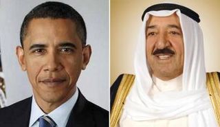 أمير الكويت الشيخ صباح الأحمد الجابر الصباح والرئيس الأمريكي باراك أوباما