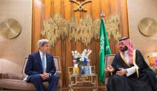 الأمير محمد بن سلمان بن عبدالعزيز و وزير الخارجية الأمريكي