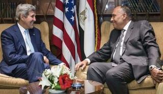 وزير الخارجية المصري ونظيره جون كيري
