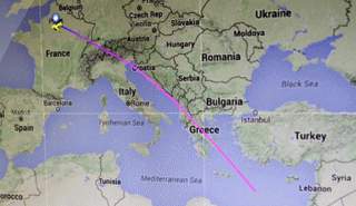 مسار الطائرة المصرية المفقودة من باريس إلى القاهرة