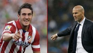 الفرنسي زين الدين زيدان المدير الفني لريال مدريد وجناح أتلتيكو مدريد "كوكي" 