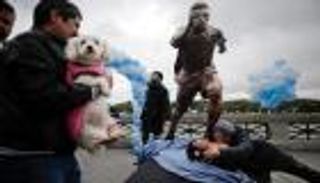 تمثال لميسي مثار سخرية على مواقع التواصل الاجتماعي