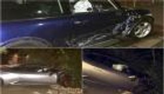 صور: مهاجم ويستهام يدمر سيارتين فارهتين في حادثة غريبة