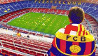 شاهد.. مشجع يقتحم تدريبات برشلونة استعدادا للريال