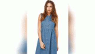 الفستان الجينز بقصّة السالوبت موضة صيف 2016