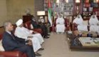 منصور بن زايد يبحث مع وفد سوداني العلاقات الثنائية