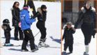 بالصور.. لماذا صحبت كيم كاردشيان ابنتها لمنحدر ثلجي؟