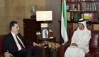 منصور بن زايد يبحث مع السراج تطورات الأوضاع في ليبيا