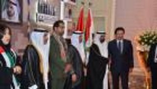 نجوم مصر بعلم الإمارات في احتفالية اليوم الوطني بالقاهرة