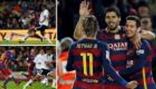 فيديو .. برشلونة يلتهم فالنسيا بسباعية سواريز وميسي