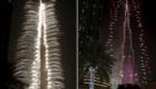 دبي تبهر العالم .. ألعاب نارية ضخمة وبرج خليفة يخطف الأضواء