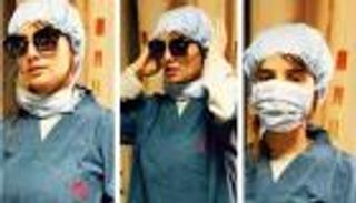 صورة.. زينة تدخل غرفة العمليات لتوليد شقيقتها