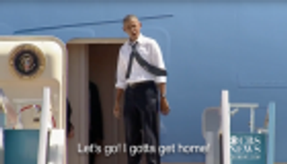 بالفيديو..أوباما لكلينتون: هيا بنا! أريد العودة إلى المنزل!