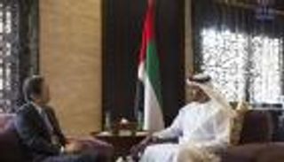 محمد بن زايد يستقبل رئيس شركة "إنبيكس" اليابانية