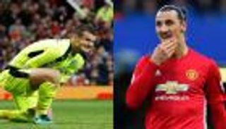 إبراهيموفيتش كاد يكسر يد حارس بيرنلي