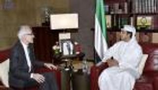 منصور بن زايد يستقبل أمين عام الإنتربول