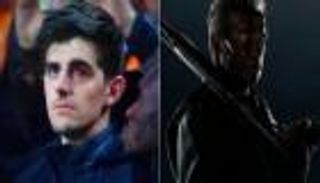 كورتوا يتحول إلى "شوارزنيجر" بسبب العين الحمراء