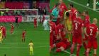 الألعاب النارية تصيب ليفاندوفسكي أمام رومانيا