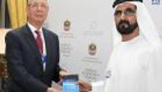 محمد بن راشد يستقبل رئيس المنتدى الاقتصادي العالمي "دافوس"