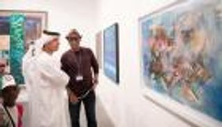بالصور.. هزاع بن زايد يزور معرض فن أبوظبي 2016