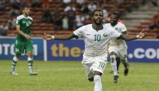 لقطة من مواجهة العراق والسعودية الأخيرة