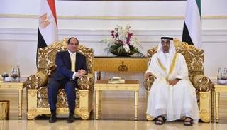 الشيخ محمد بن زايد مع الرئيس السيسي