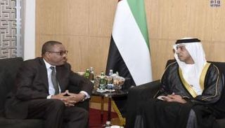 الشيخ منصور بن زايد يستقبل رئيس وزراء أثيوبيا