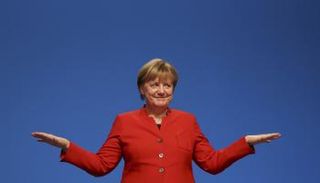 أنجيلا ميركل عقب فوزها اليوم