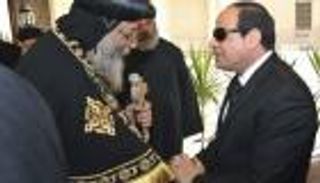 الرئيس المصري يجرى اتصالا هاتفياً بالبابا تواضروس لتعزيته 