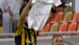 فيديو.. لاعب الاتحاد يدعم "حلب" بعد تسجيله هدفا في الفتح